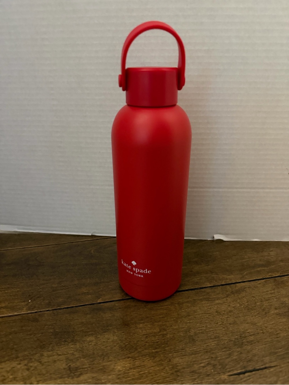 kate spade Red Matte Insulated Water Bottle with Top Handle
